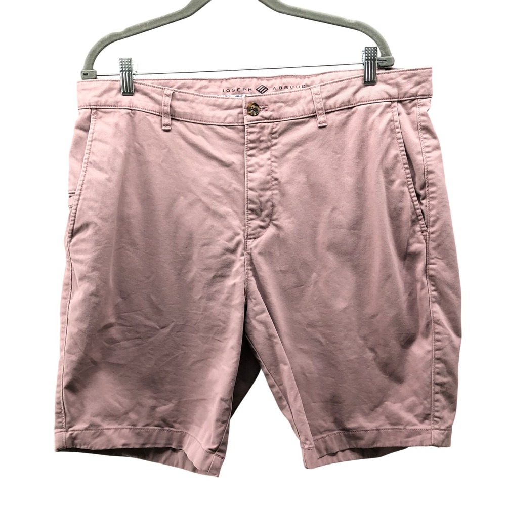 Joseph Abboud Chino Shorts Mens 38 Mauve Pink Flat Front‎ Stretch 9'' Inseam